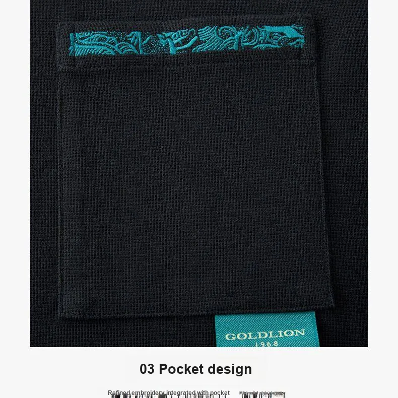 GOLDLION Polo Shirt Men's Black-3