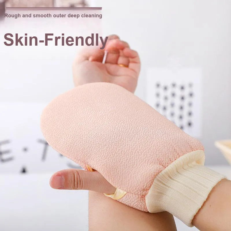 JINGLINGLONG Bath Scrub Sponge With Mud Cleaning Tool Thickened Double Sided Matte Adults Bathing Glove For Home Use-1