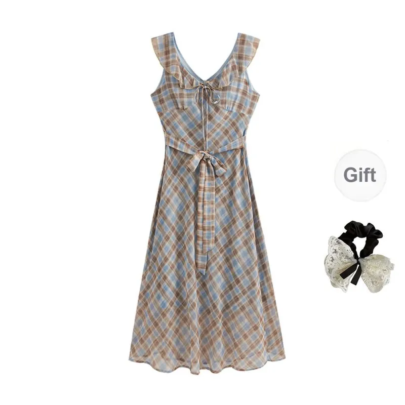 PAVEA Sleeveless Dresses Women's Image Color+Hair Tie Included-0
