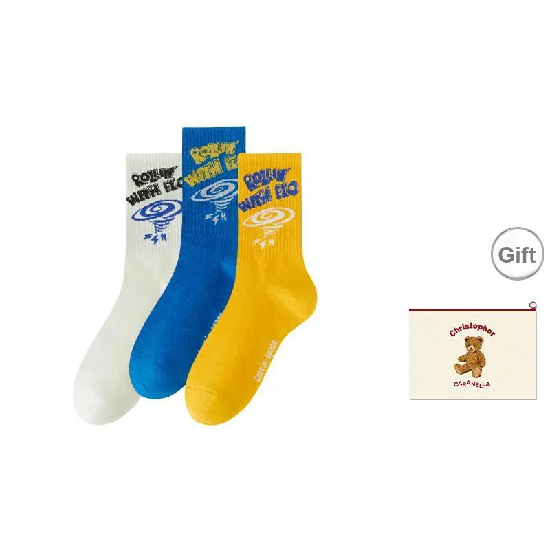 Caramella Mid-Calf Socks Men's Shopping Bag Combo Set-13