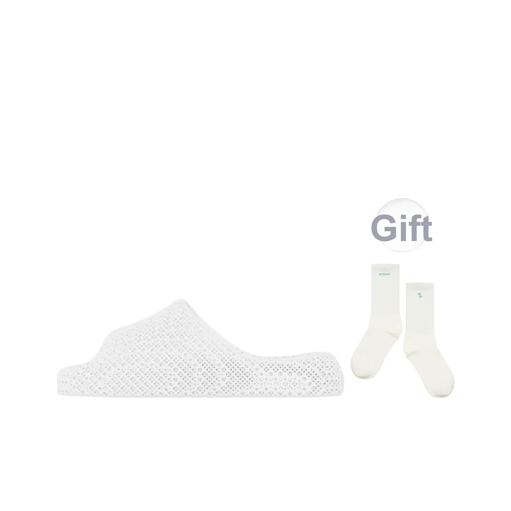 STARAY Противоскользящий Быстросохнущий Амортизация На открытом воздухе Для помещений Двусторонний Осенний Слипоны Unisex Light Год Белый