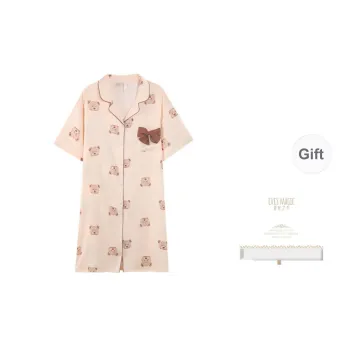 XIA.WA.ZHI.XIU Nightgown Women's Gift Box Set White