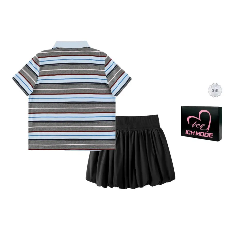 ICH MODE Two Piece Skirt Sets Women's-5