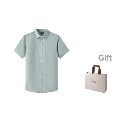 JUDGER Светло-зеленые Мужские Рубашки