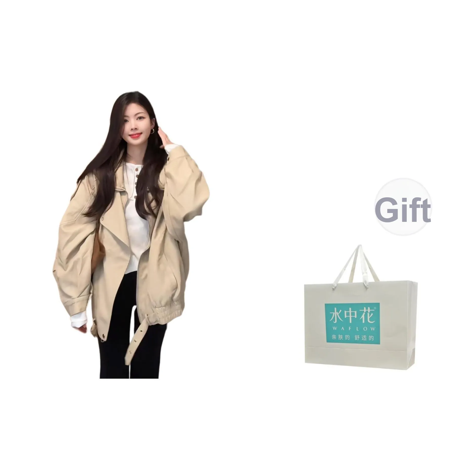 Flowers in water Кожа Куртка Женские