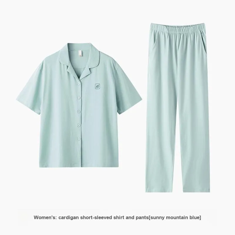 ZAO FU NIAO Pajama Set Women's Sunny Mountain Blue-1