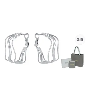 YPYN Alloy Earrings Women's Silver
