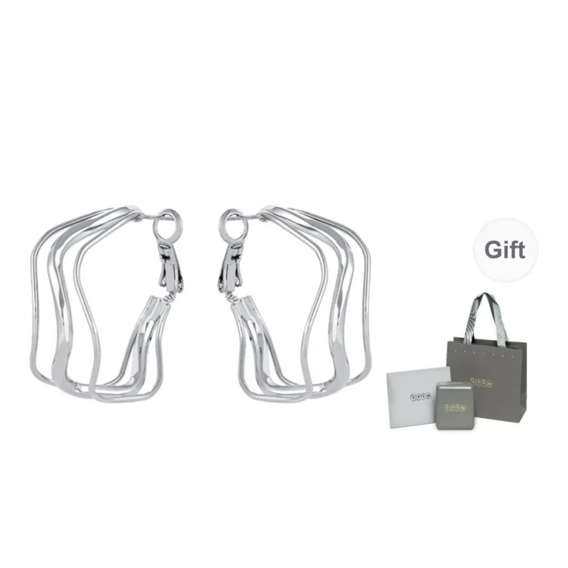 YPYN Alloy Earrings Women's Silver-0