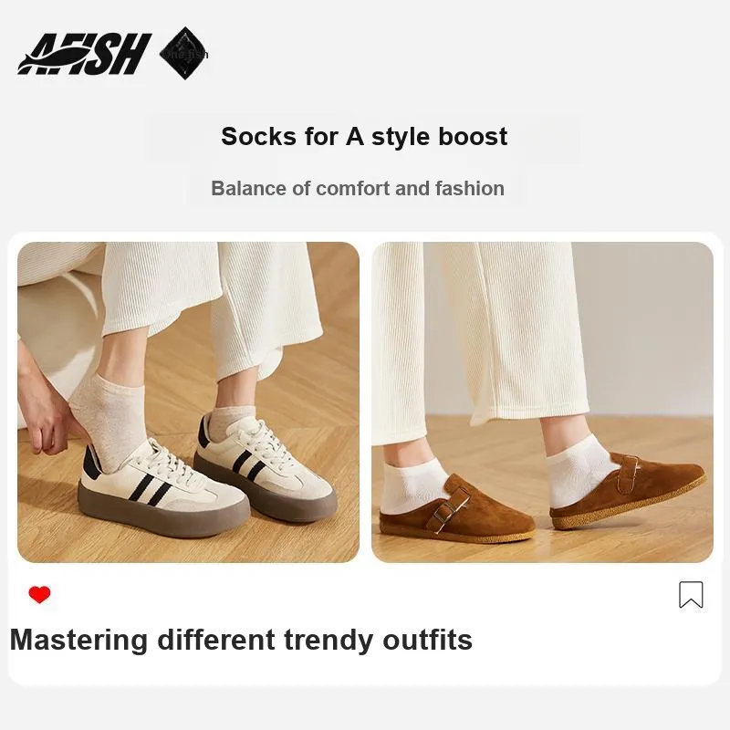 AFISH Ankle Socks Women's Shopping Bag 5 Pack-1