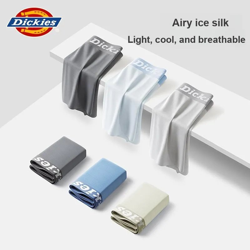 Dickies Underpants Men's Mulberry Silk Lightweight Breathable Skin Nourishing Mid Rise Sweatpants Gift Box Set 3 Pack-9