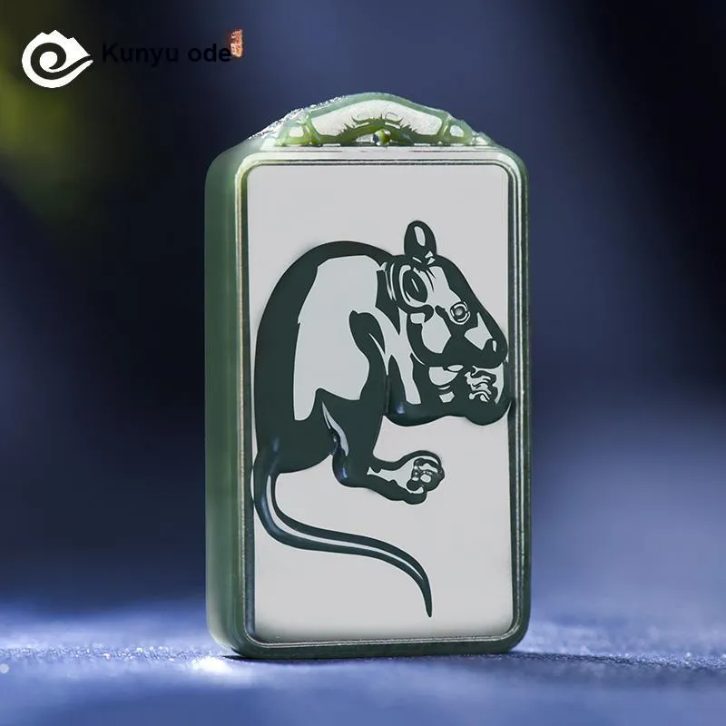 KUNYUYAO Hetian Jade Pendants Green Jade Unisex-1