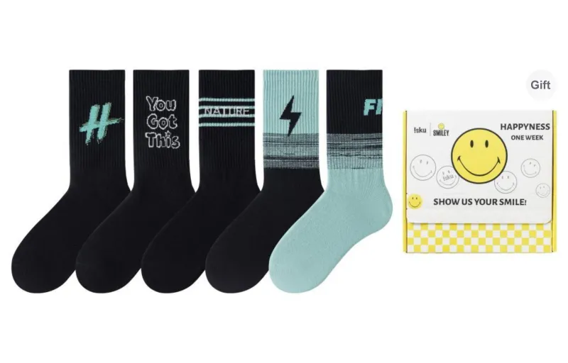 Caramella x Isku Mid Calf Socks Unisex 5 Pack-0