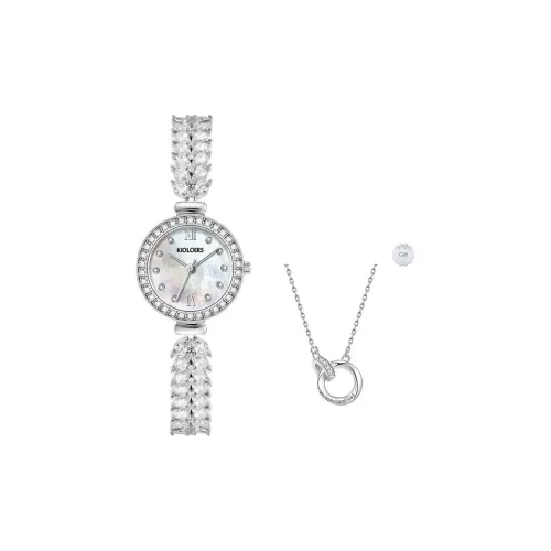 KIOLOERS Кварцевый механизм Женские часы 26 мм Жемчужная раковина Цвет