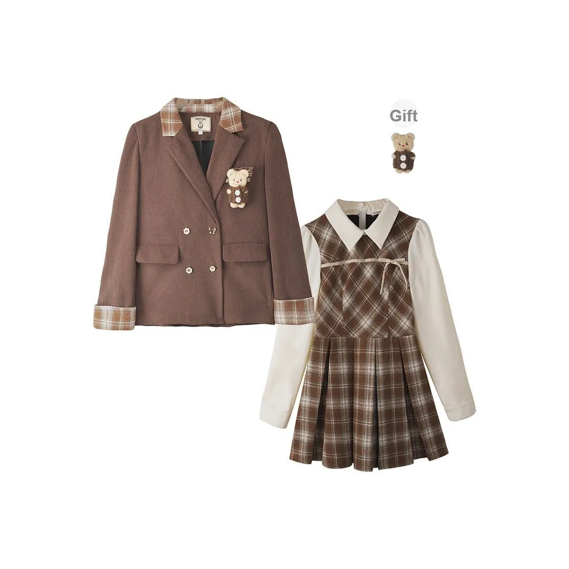 FABRIC PIG Комплект с юбкой Женские Коричневый