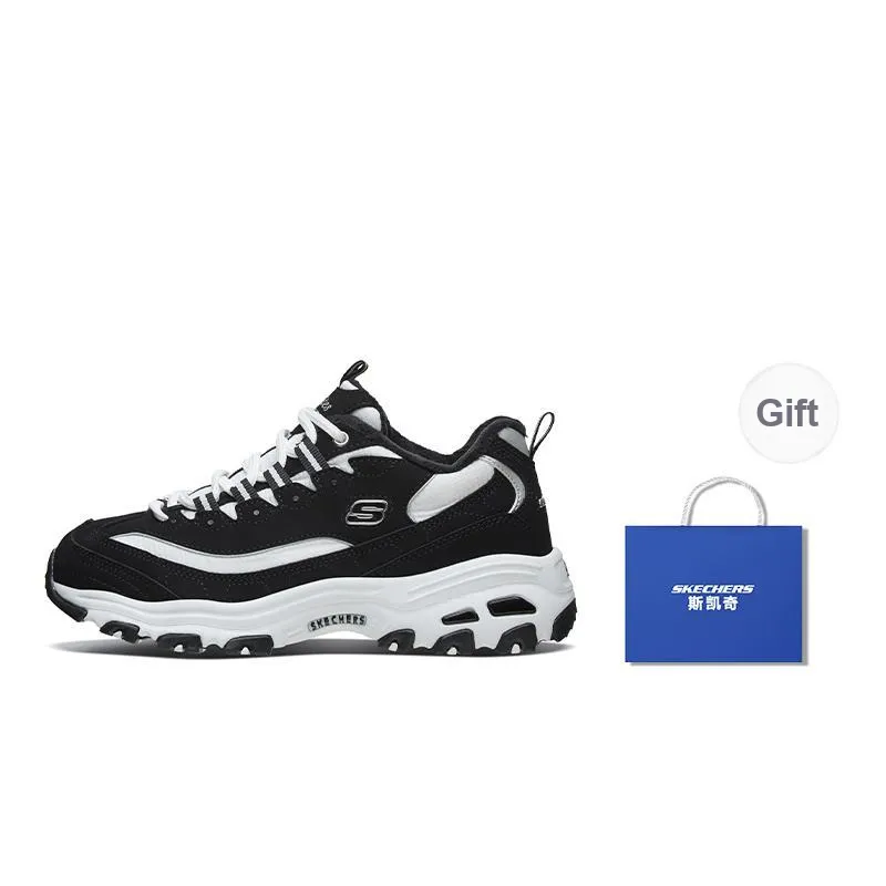 Skechers D'Lites 1.0 White/Black Women's-4