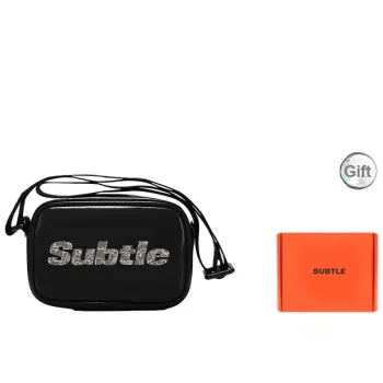 Subtle Polyvinyl Chloride Crossbody Bag Small Size Unisex Jasper/Black