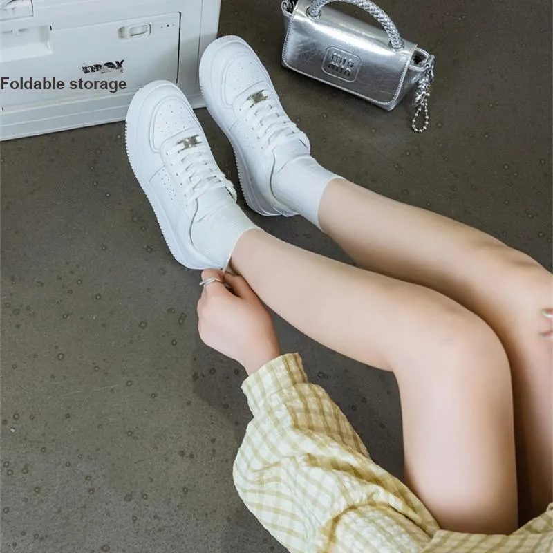 SOBB Low Top Skateboard Shoes Women's White-3