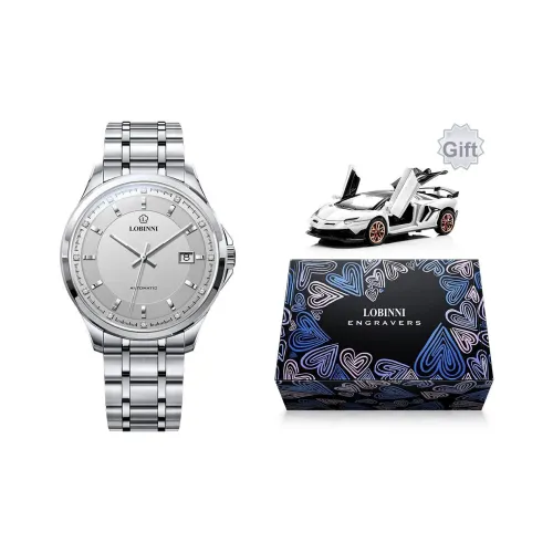LOBINNI L Автоматический Механический Механизм Мужские Часы 42 мм Белый