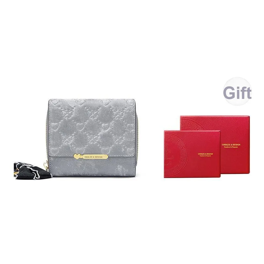 CNOLES Перламутровый Кошелек из Коровьей Кожи Женская Сумка для Монет Держатель для Карт Женская Мятно-Зеленая