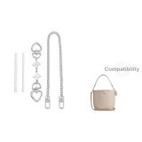 White Four-Leaf Clover Extender Chain 15cm+Decorative Chain 45cm[Includes Metal Protective Ring]