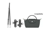 Adjustable Shoulder Strap 94-114cm+Perforated (Graphite Gray Silver-Tone Buckle)