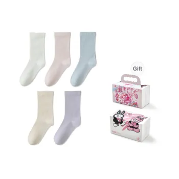 PLAN IN Mid Calf Socks Women's Box 5 Pack