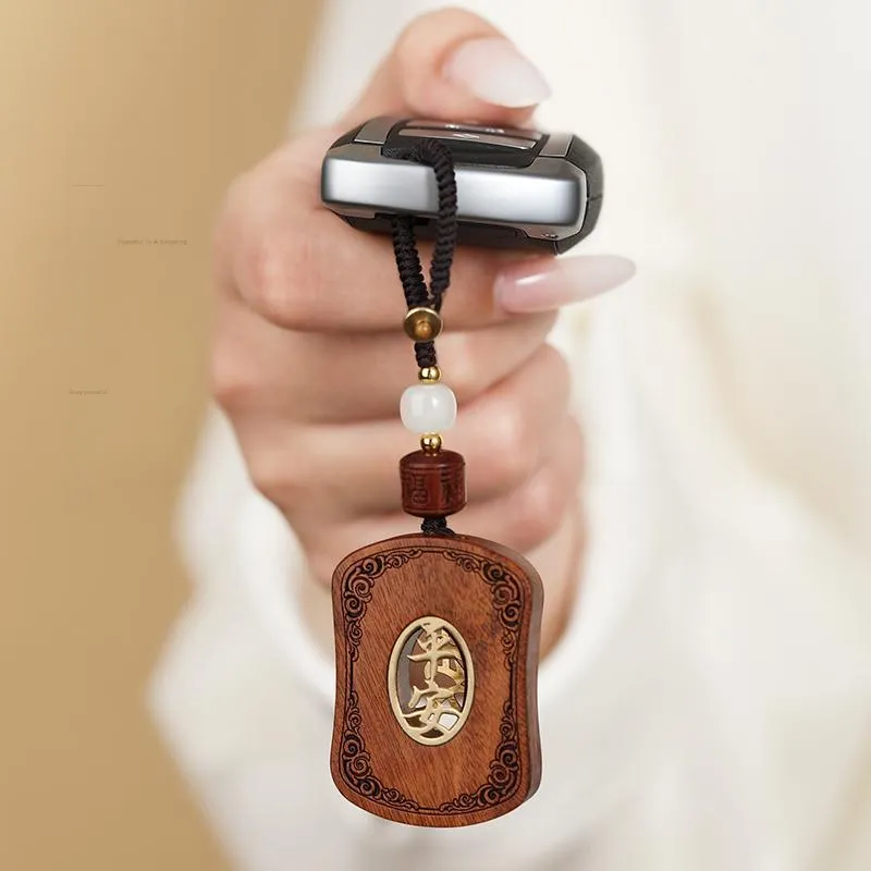 Xiang Yin Sandalwood Keychains Unisex-2