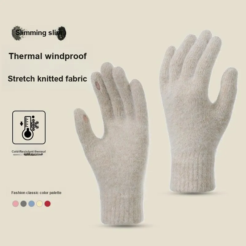 NANJIREN Thickened Knit Gloves Unisex-4