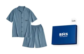 Peninsula City Pajama Set Men's Gift Box Set Textured Blue