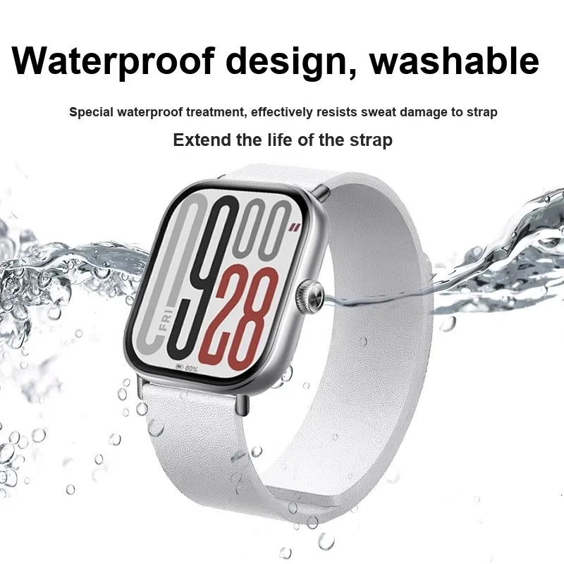 Fly Xiaomi Red Beige Compatibility Watch Band Konapi Material-5