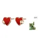 Red Chalcedony Stud Earrings