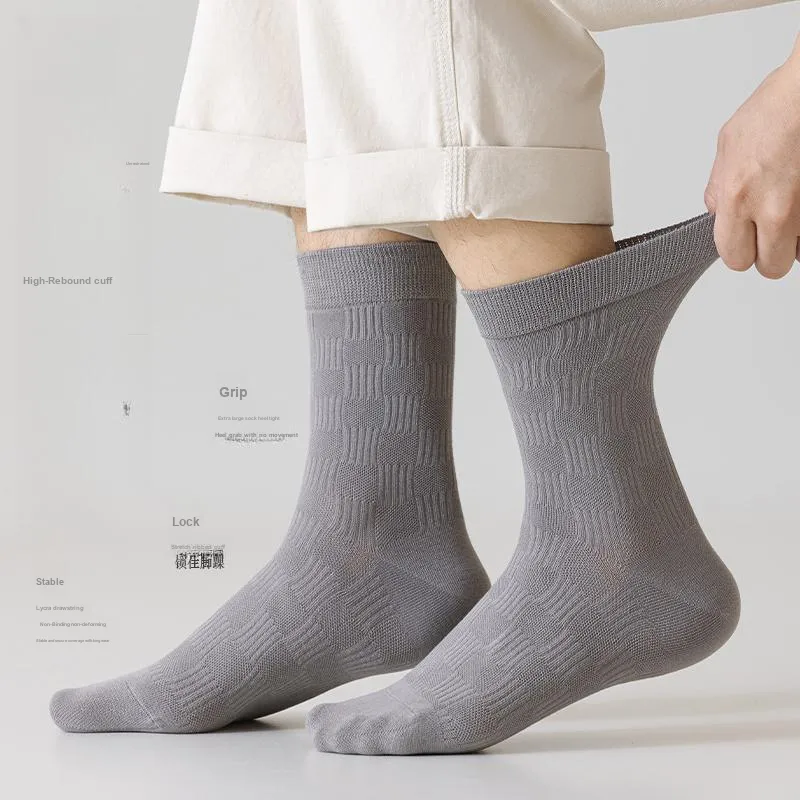 Lan Miao Mid Calf Socks Men's 5 Pack-4