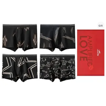 Lanza Underpants Men's Gift Box Set Of 4 Black