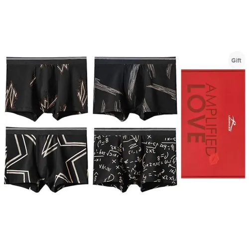 Lanza Underpants Men's Gift Box Set Of 4 Black