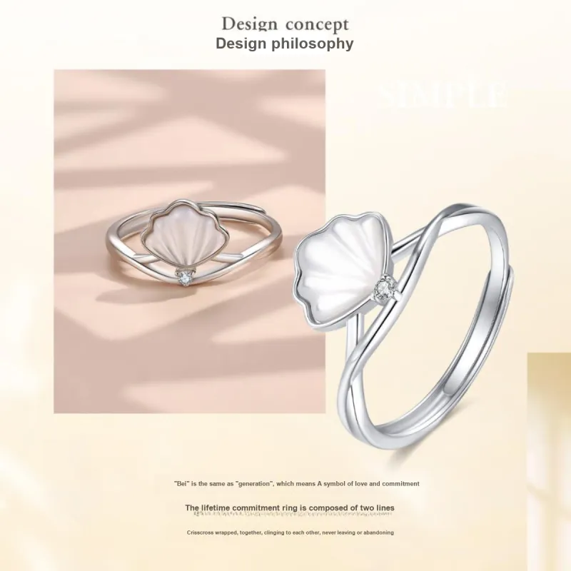 LAOMIAO 925 Sterling Silver Case Rings Women's-2