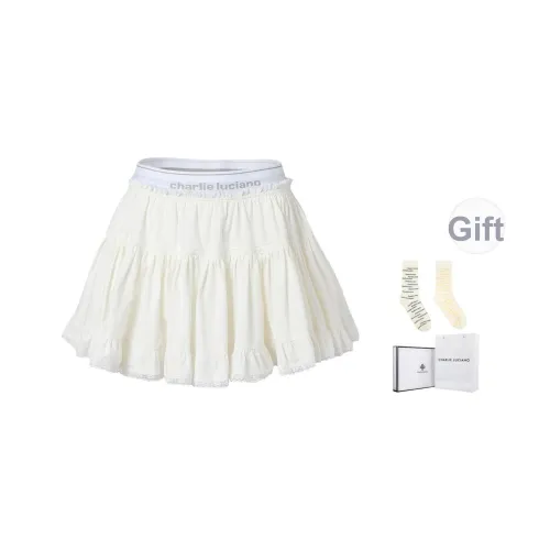 Charlie Luciano Повседневные короткие юбки Женские Белые