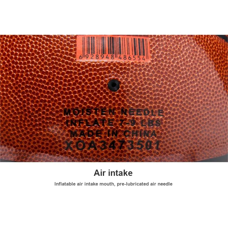 QIAODAN PU Basketball Yellow Brown Size 7 Training Unisex-6