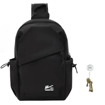 Warrior Nylon Sling Bag Shoulder Bag Crossbody Bag Regular Unisex Black