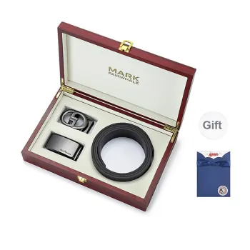 FAIRWHALE Top Grain Cow Leather Belt Men's Width 3.5CM