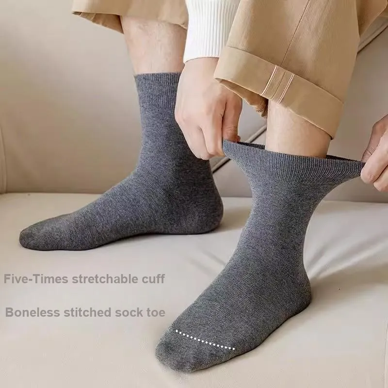 FIRS Mid Calf Socks Men's Shopping Bag 4 Pack-48