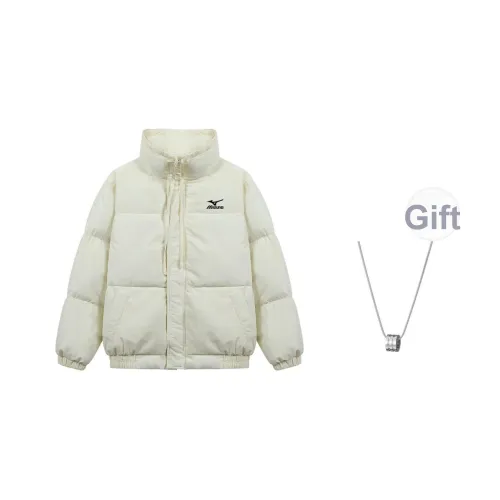 Mizuno Пуховая куртка Унисекс Ecru с ожерельем