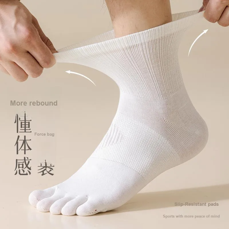 JIAZINI Mid Calf Socks Men's 5 Pack-4