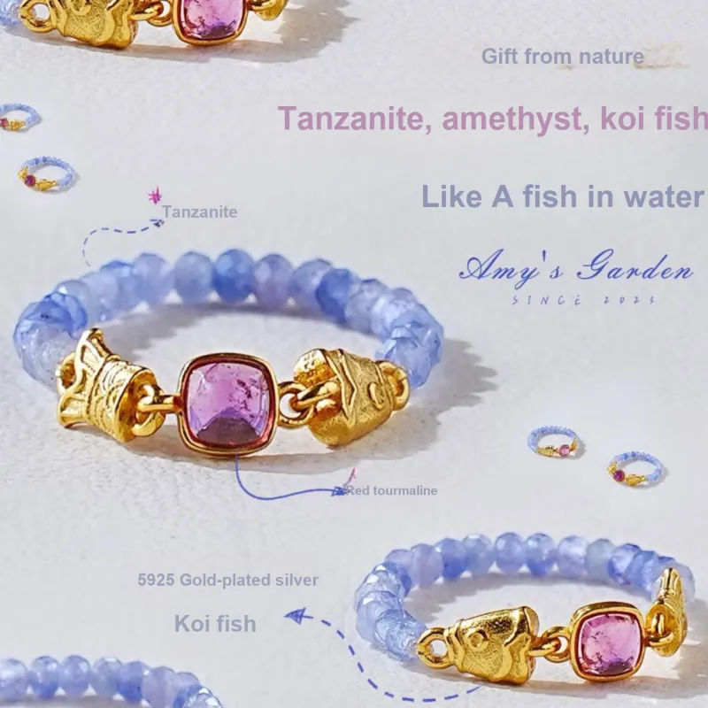 Amy's Garden Natural Tanzanites Rings Women's-1
