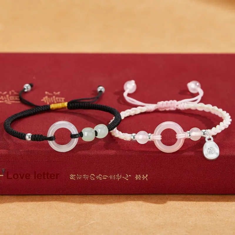 Lao Feng Xiang Chalcedony Bracelet Pair Unisex-2