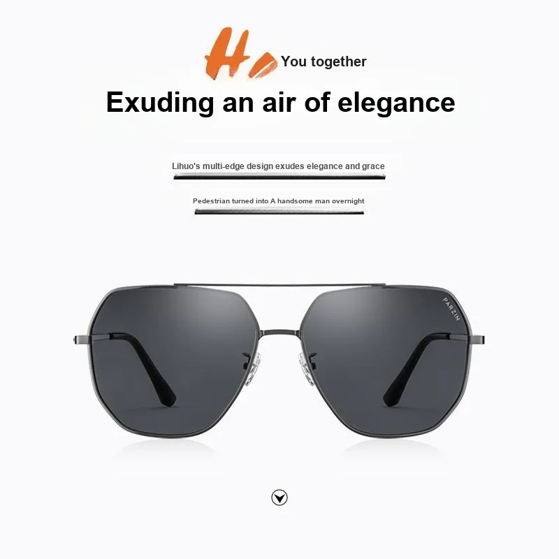 PARZIN Aviator Sunglasses Men's-6