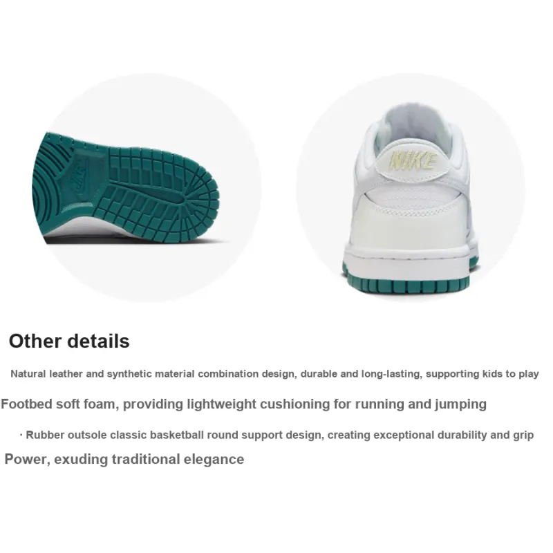 Nike Dunk Low White Grey Teal GS-3