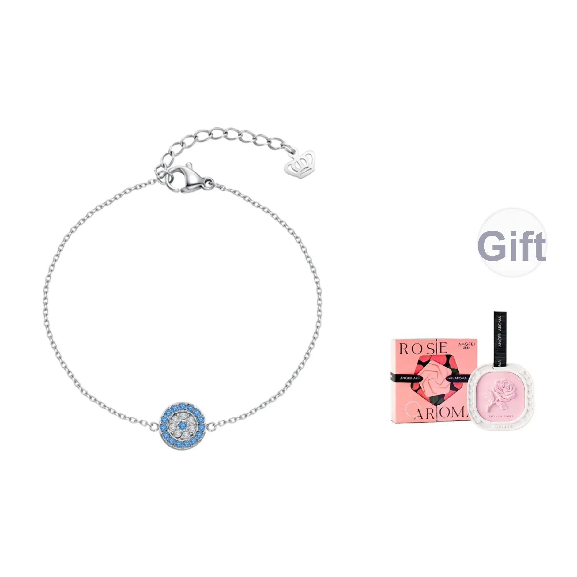 TIANWANG Синий Белый Камень Роскошный Премиум Feel Женский Браслет Женский Серебряный