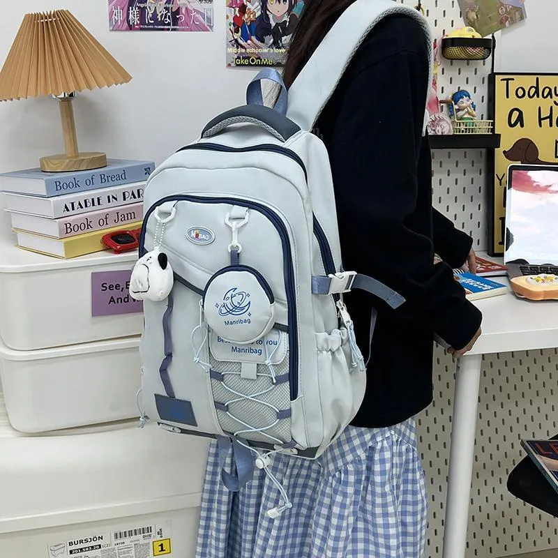 ZOGA Oxford Backpack Unisex Black/White/Purple/Blue/Coffee-17