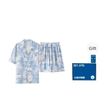 Qin Jing Pajama Set Men's Royal Blue