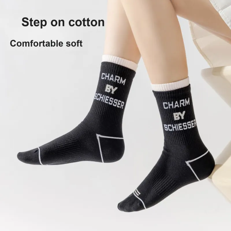 Shuya Mid Calf Socks Women's 4 Pack-4